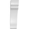 Ekena Millwork 3-in. W x 8-in. D x 12-in. H Olympic Architectural Grade PVC Knee Brace BRCP03X08X12OLY - alternate 4